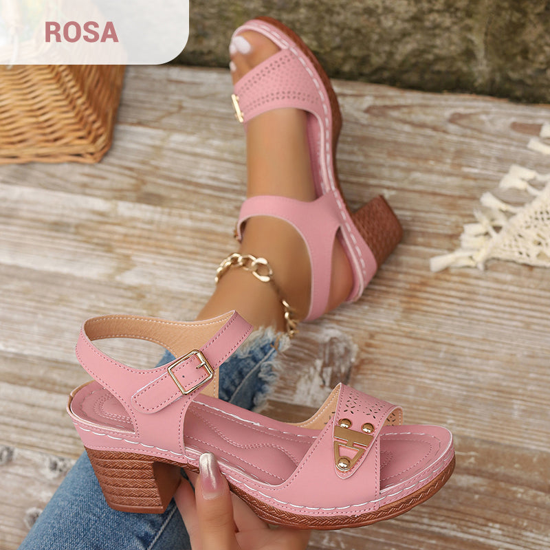 Gania™ | Elegante Blockabsatzsandalen