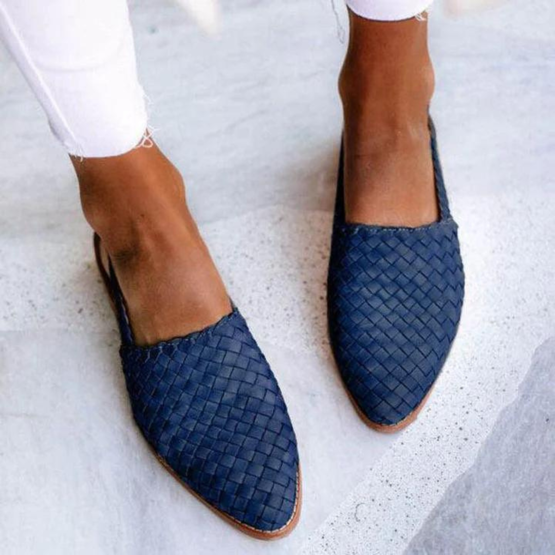 Tiana™ | Elegante Ballerinas aus geflochtenem Leder