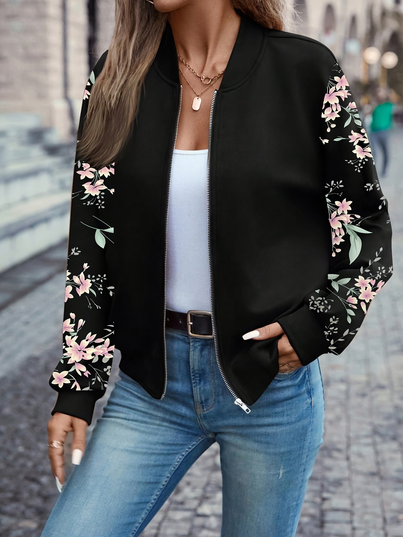 Odette™ | Elegante Jacke mit Blumenmuster