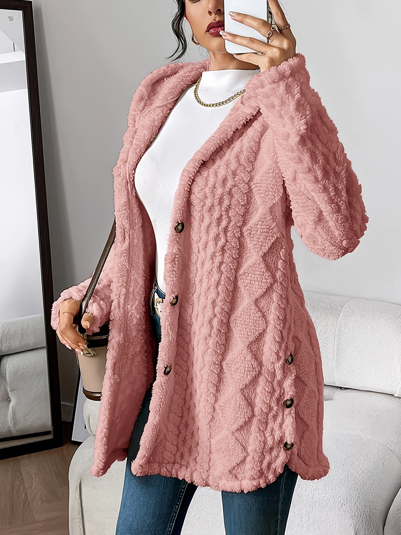 Fleur™ | Plüsch-Doppelstrickjacke, Eleganter Komfort