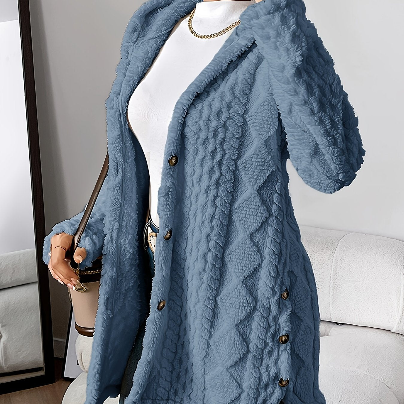 Fleur™ | Plüsch-Doppelstrickjacke, Eleganter Komfort
