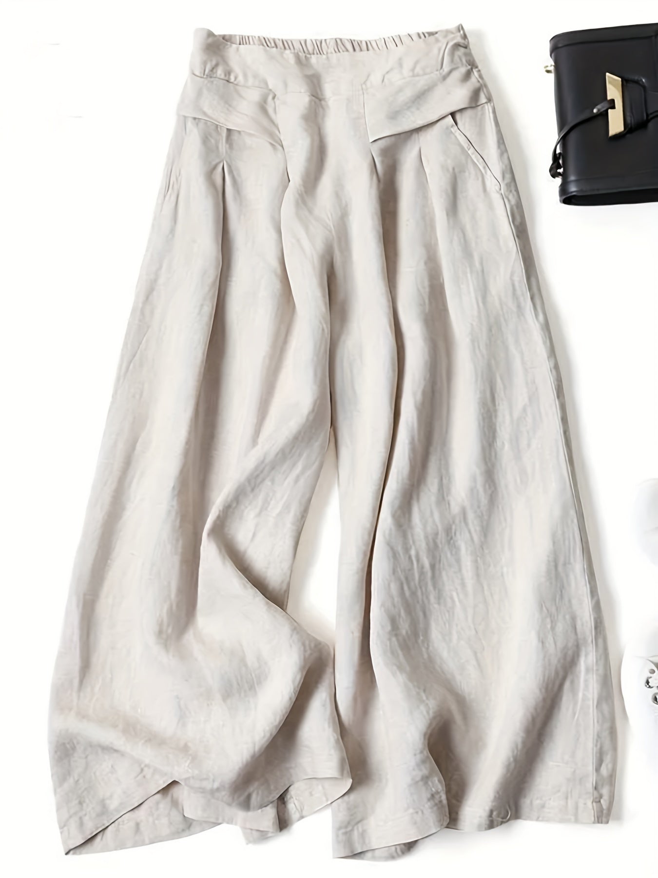 Jani™ | Retro Weitbeinige Leinenhose