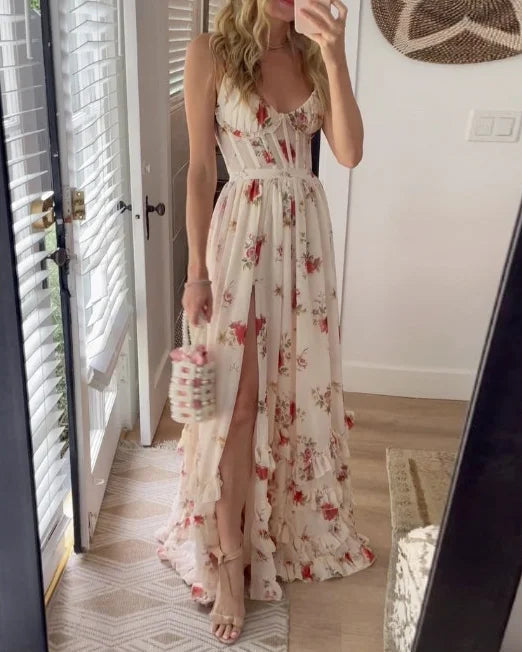 Sonja™ | Elegantes Midi-Kleid mit Blumenmuster