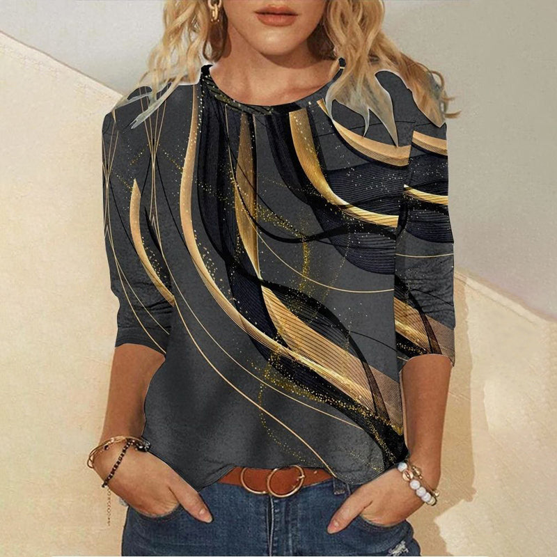Cara™ | Vintage-Casual T-Shirt aus Baumwolle