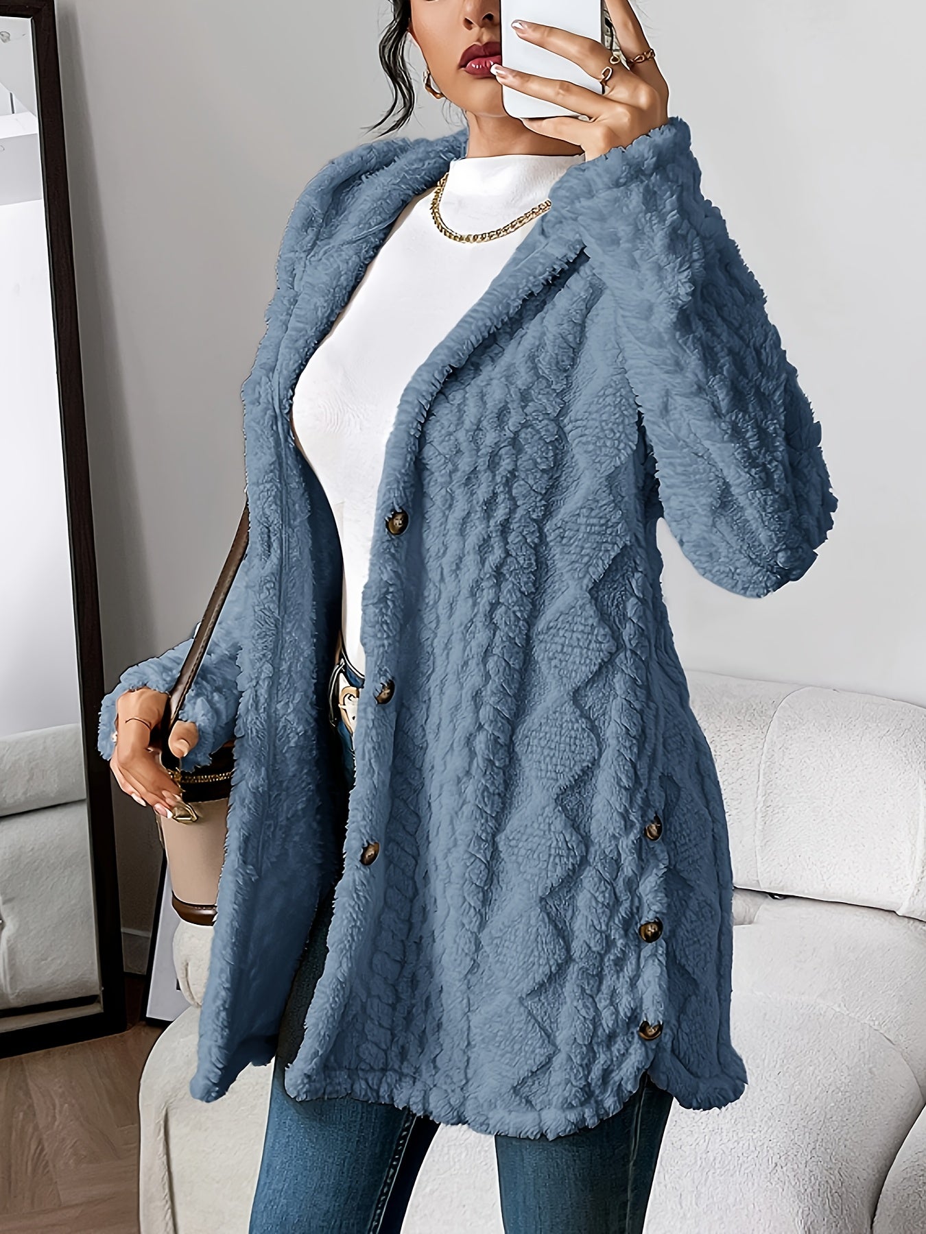 Fleur™ | Plüsch-Doppelstrickjacke, Eleganter Komfort