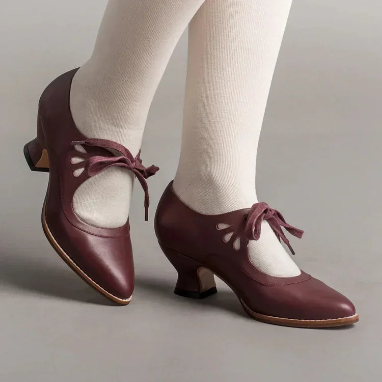 Lilly™ | Elegante Vintage-Lederabsätze