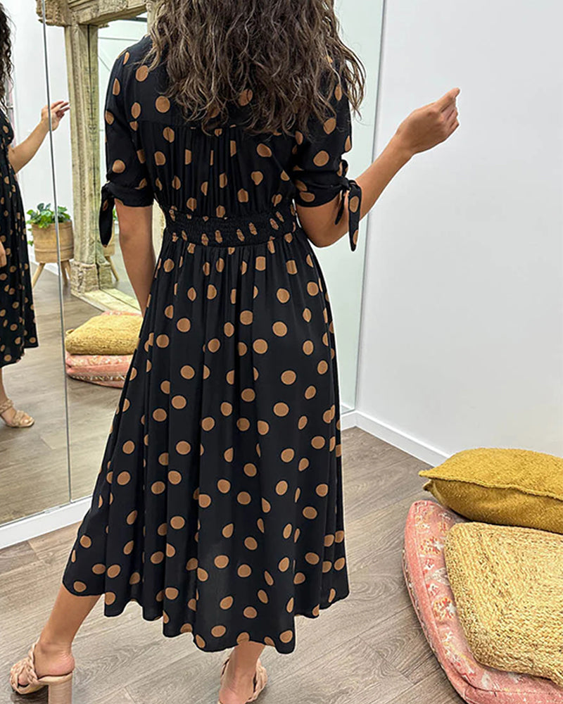 Naomi™ | Elegantes gepunktetes Kleid