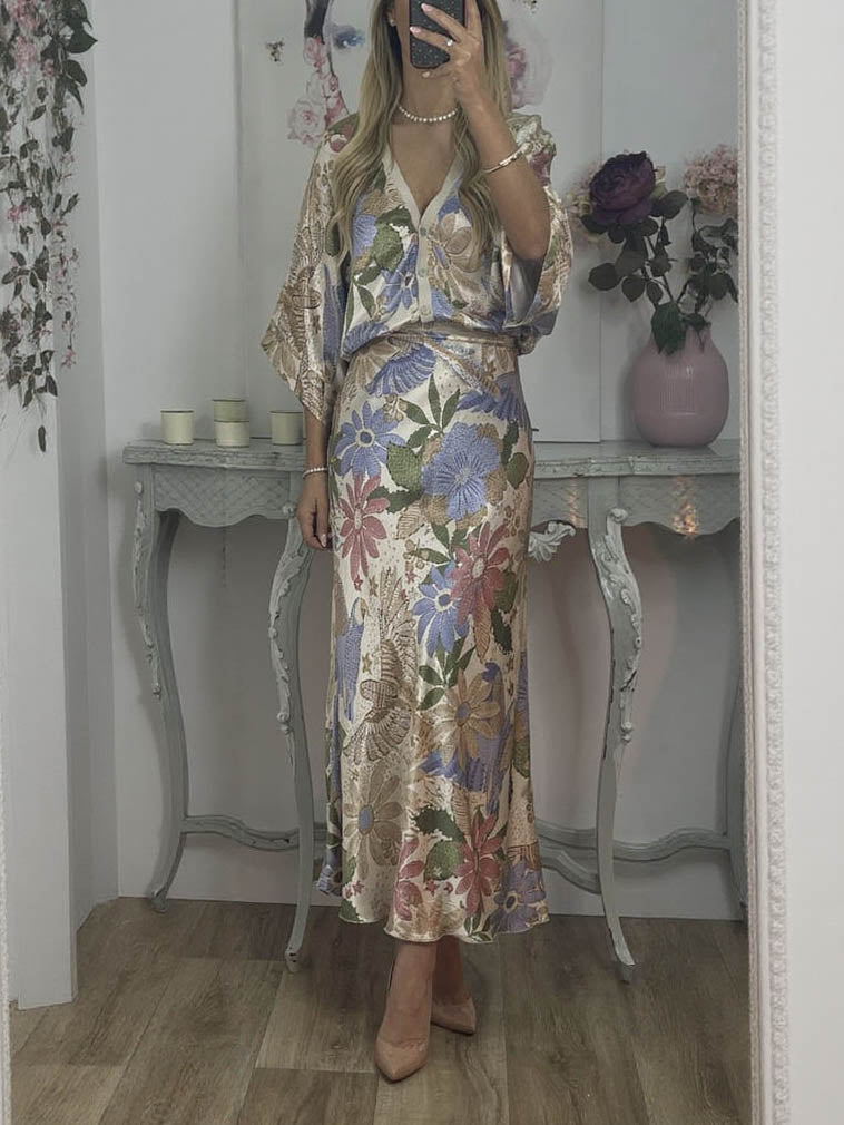 Usha™ | Elegantes Kleid mit floralem Muster