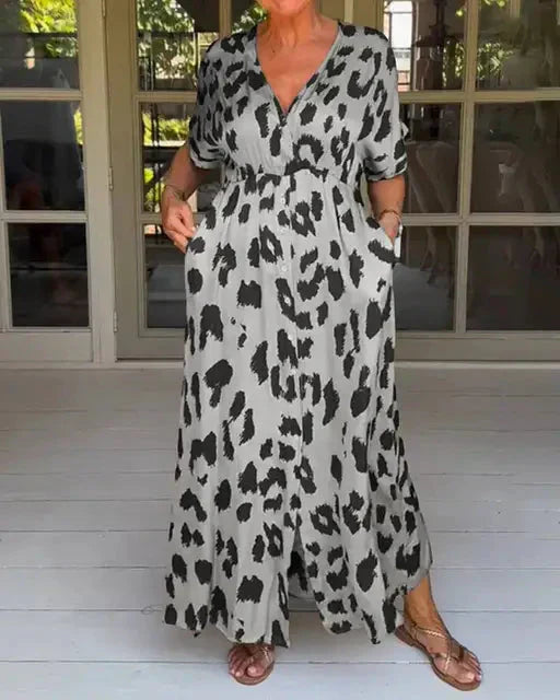 Janice™ | Maxikleid mit Leopardenmuster