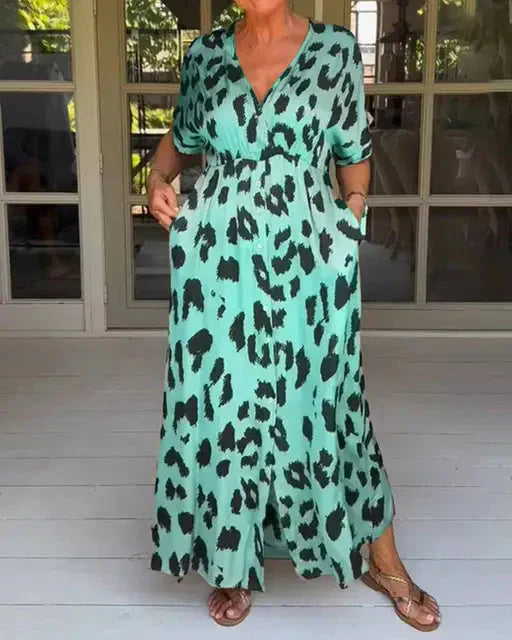 Janice™ | Maxikleid mit Leopardenmuster