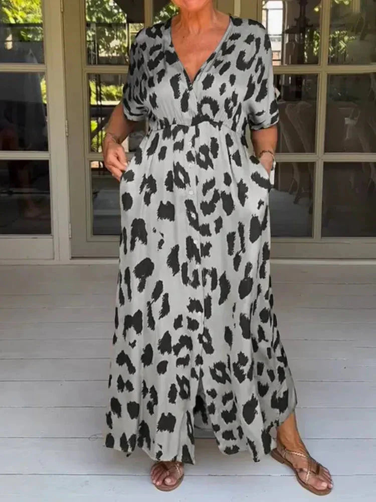 Janice™ | Maxikleid mit Leopardenmuster