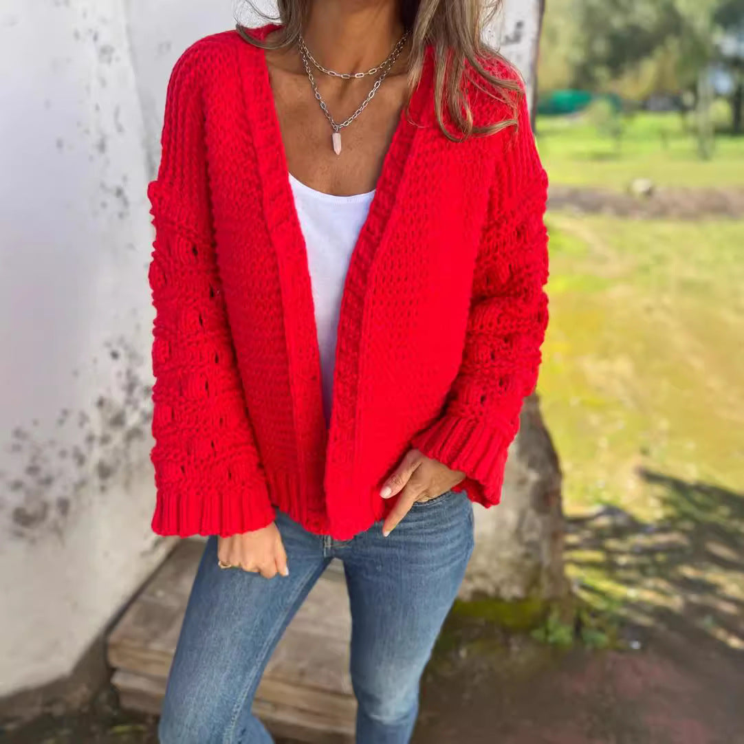 Chama™ | Eleganter Einfarbiger Wollcardigan