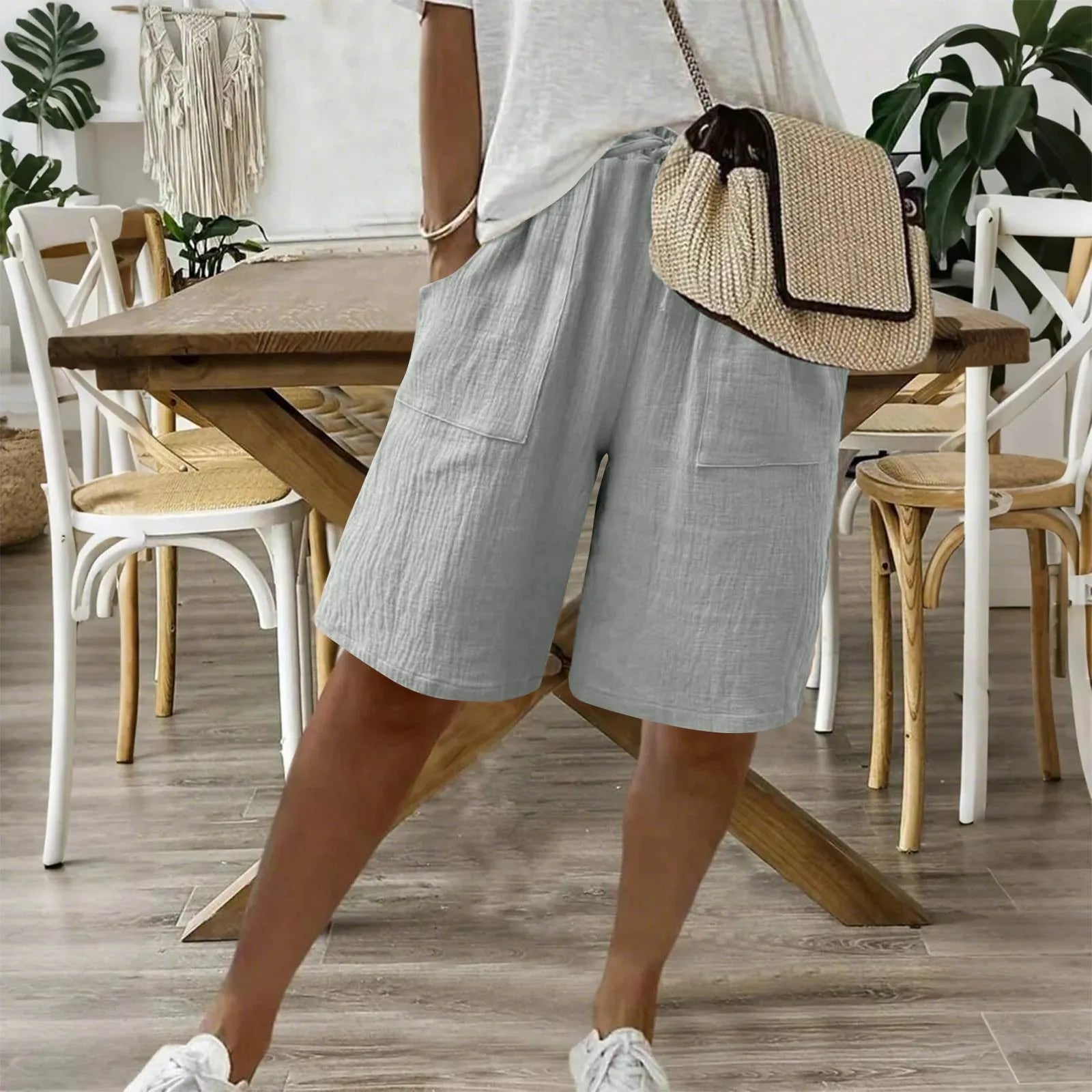 Siana™ | Kurze Elegante aus Leinen und Baumwolle