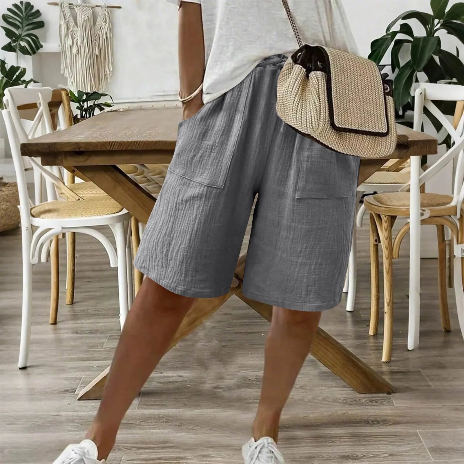 Siana™ | Kurze Elegante aus Leinen und Baumwolle