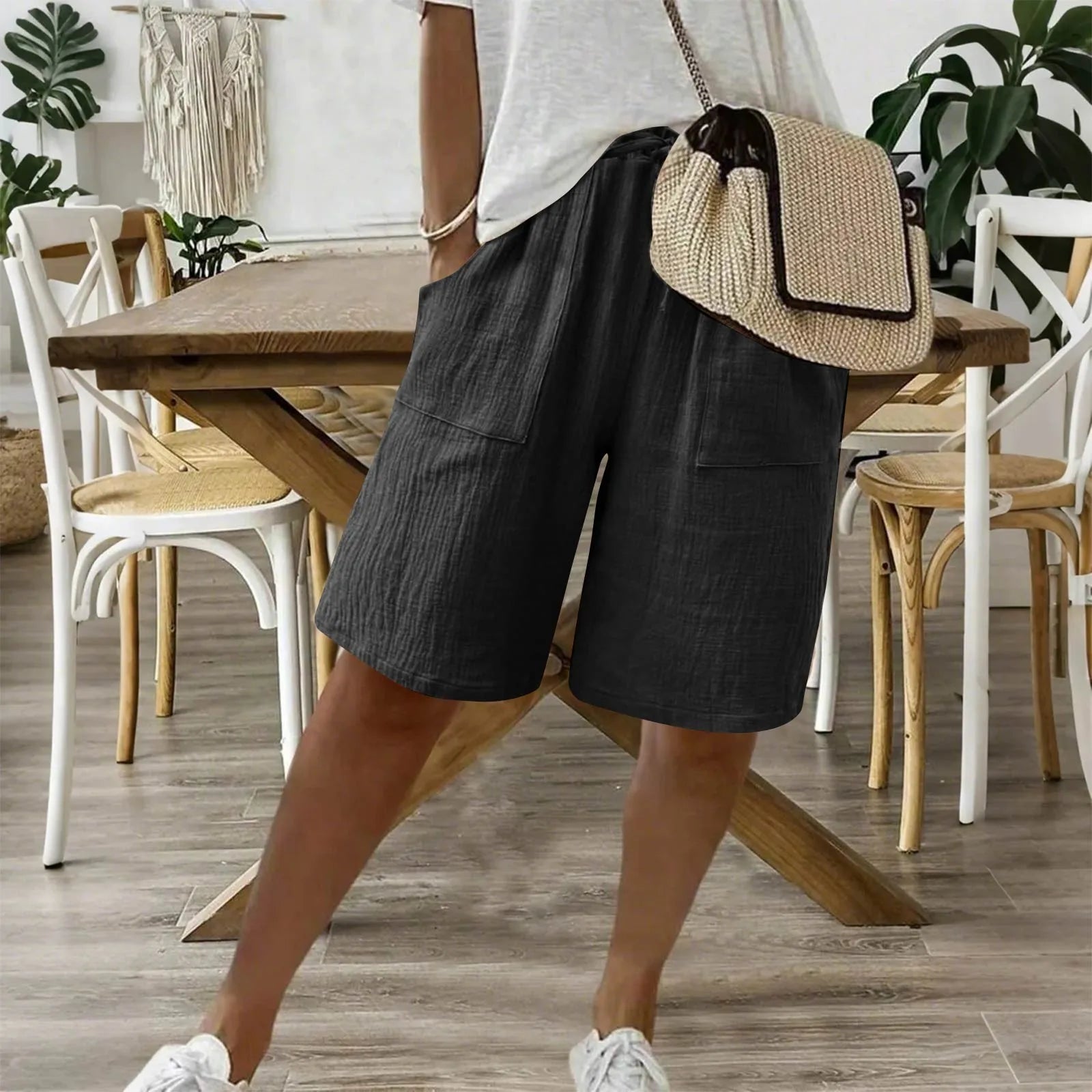 Siana™ | Kurze Elegante aus Leinen und Baumwolle