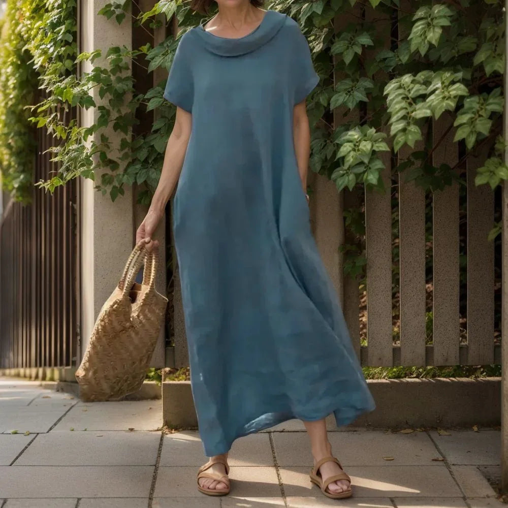 Chiara™ | Elegantes Kleid aus Baumwolle-Leinen