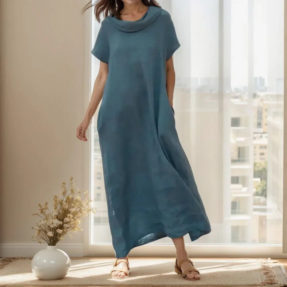 Chiara™ | Elegantes Kleid aus Baumwolle-Leinen
