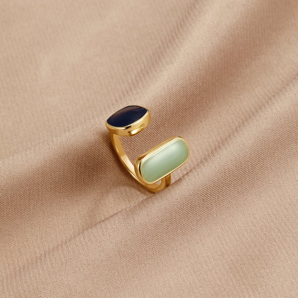 Ava™ | Eleganter Wickelring mit Aquamarin