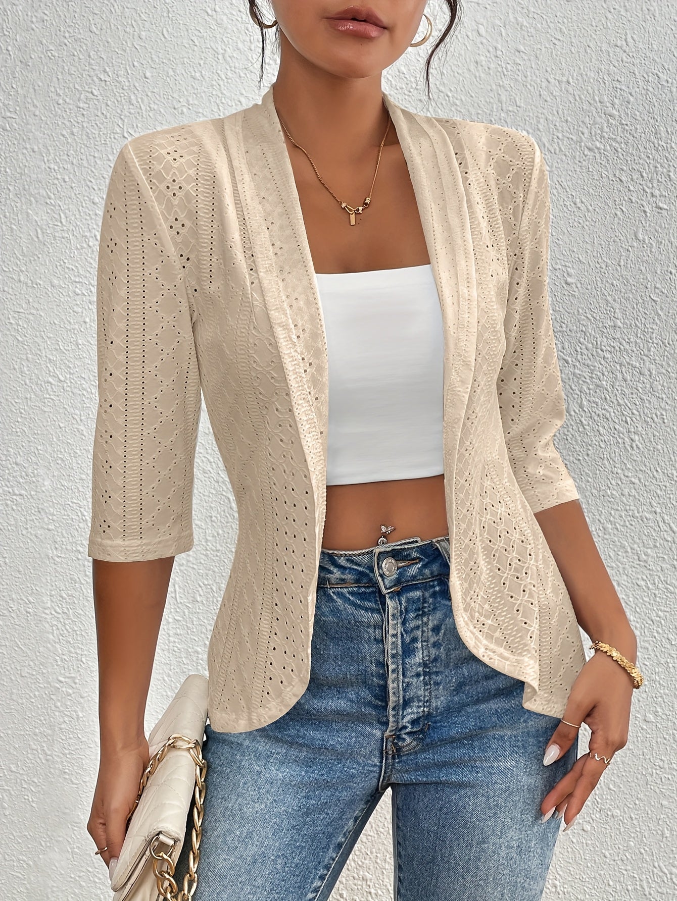 Oria™ | Elegante und Lässige Ajourierte Jacke