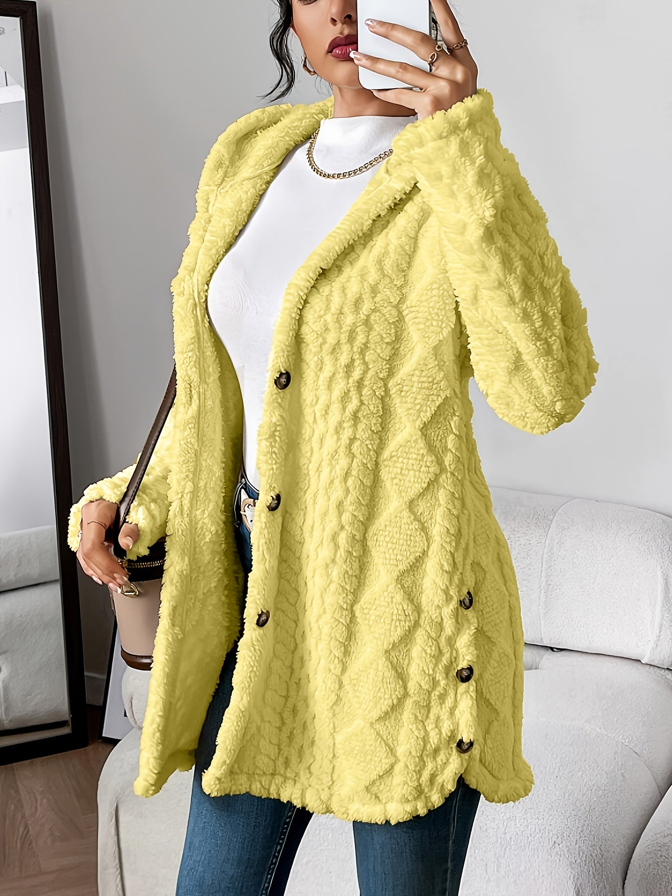 Fleur™ | Plüsch-Doppelstrickjacke, Eleganter Komfort