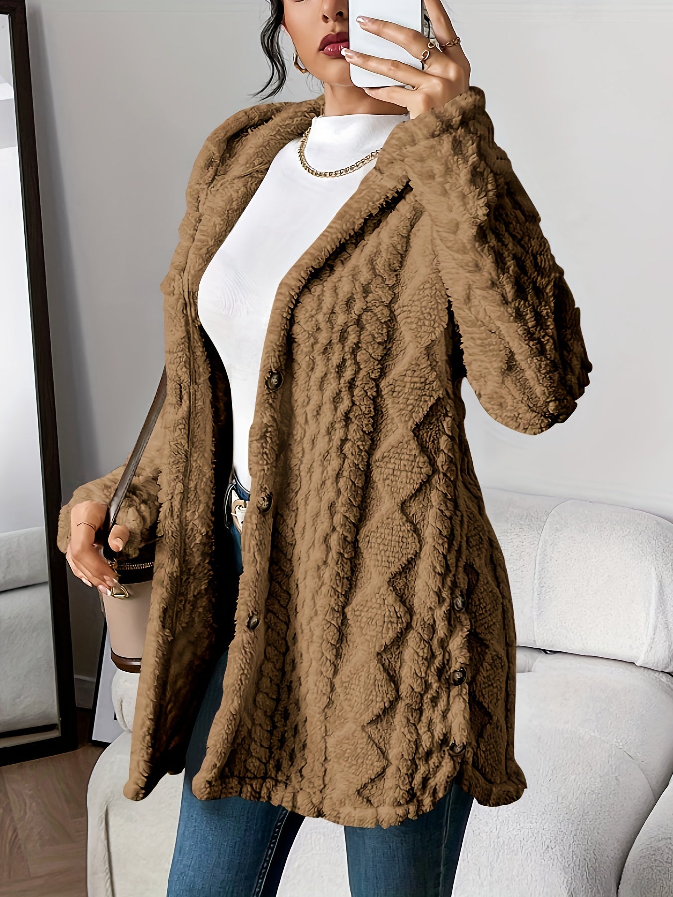 Fleur™ | Plüsch-Doppelstrickjacke, Eleganter Komfort