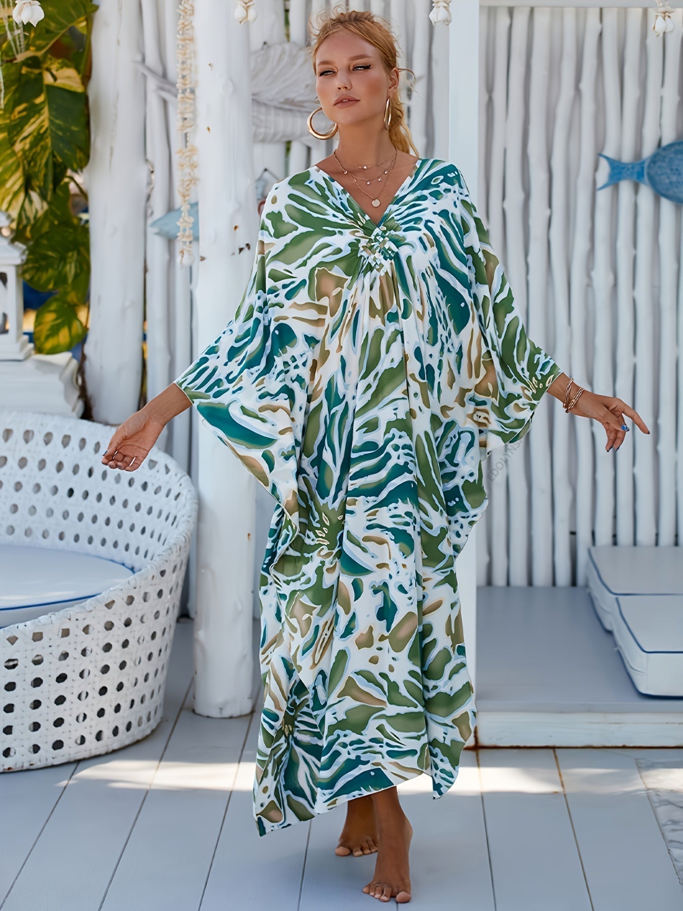 Daria™ | Elegantes Tropenkleid aus Baumwolle und Bambus