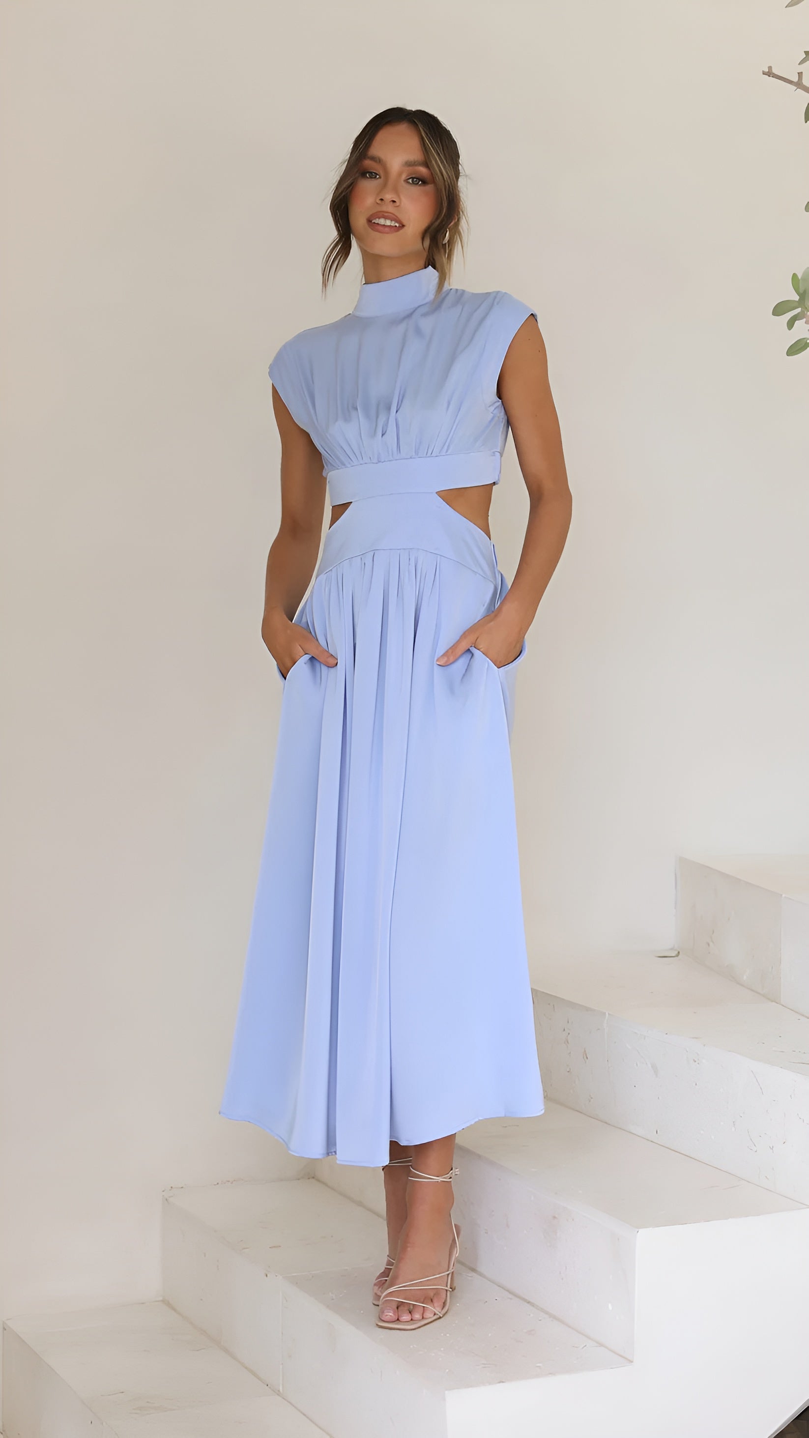 Blaise™ | Elegantes Langkleid aus fließendem Stoff