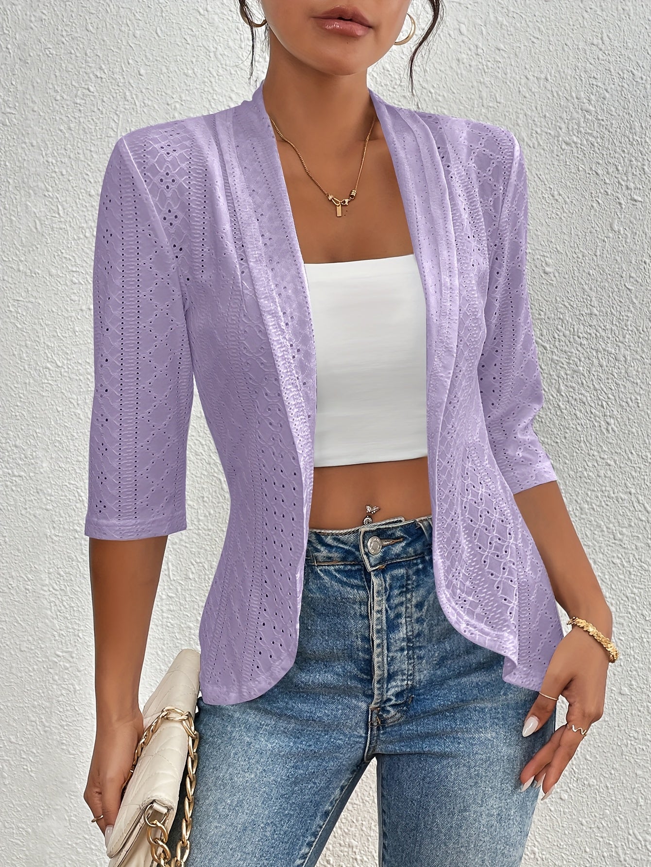 Oria™ | Elegante und Lässige Ajourierte Jacke