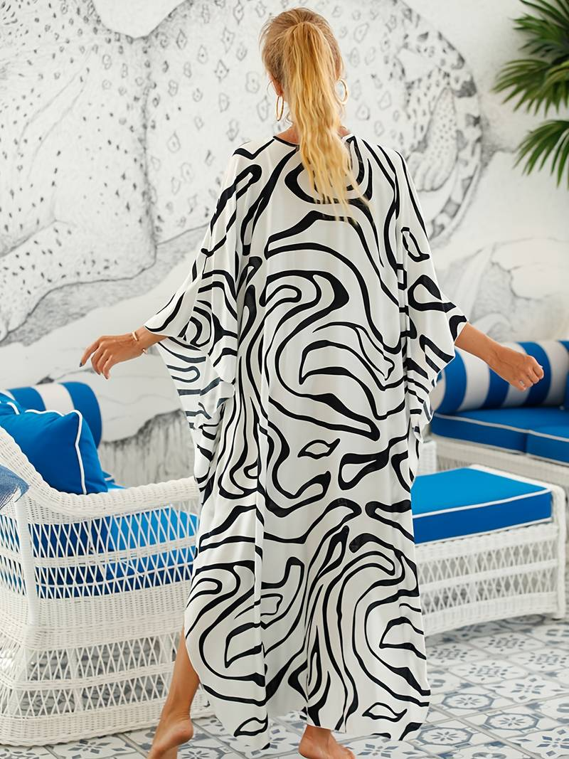 Trinity™ | Elegantes Tropical-Kleid aus Baumwolle und Bambus
