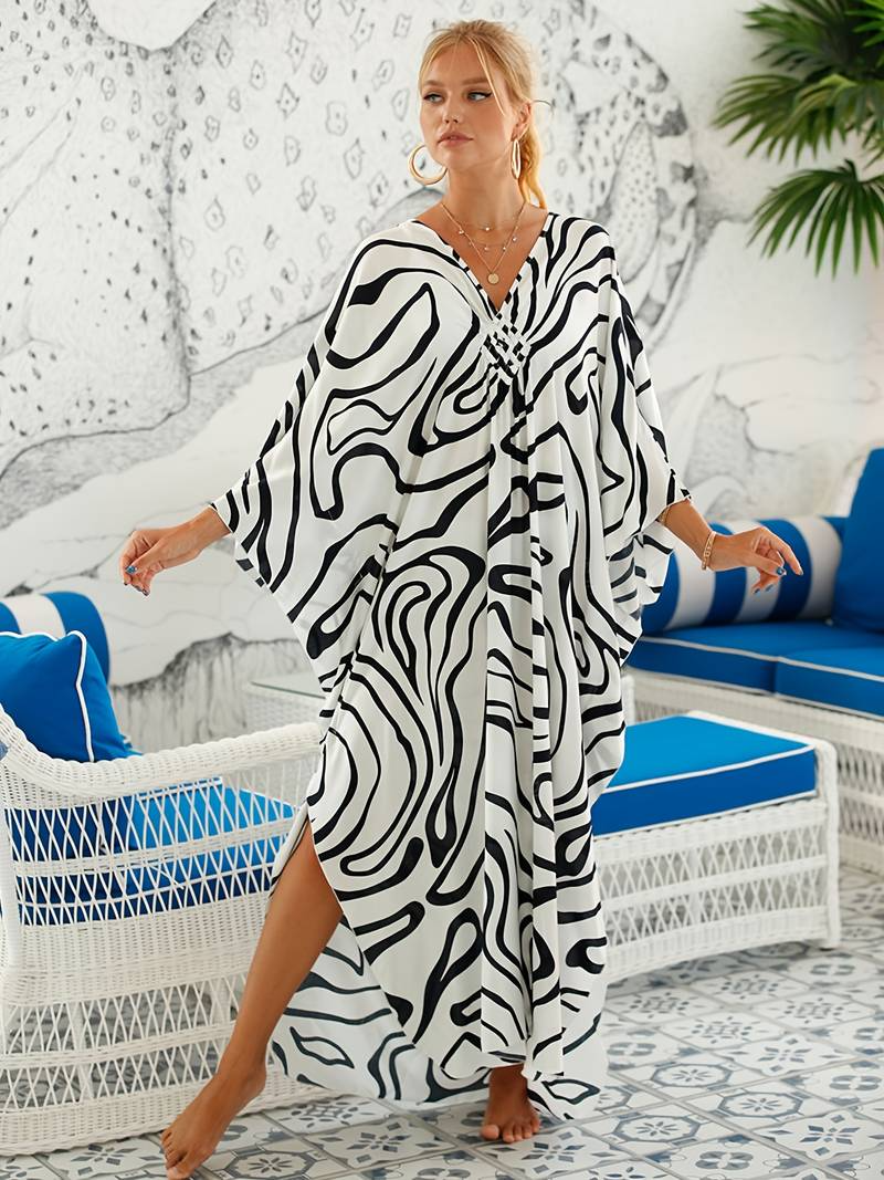Trinity™ | Elegantes Tropical-Kleid aus Baumwolle und Bambus