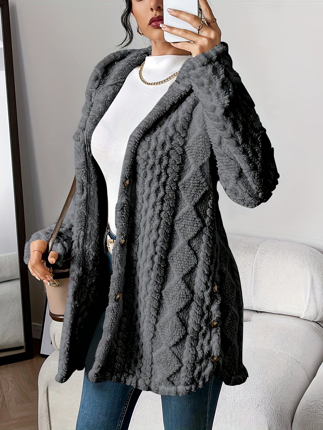 Fleur™ | Plüsch-Doppelstrickjacke, Eleganter Komfort