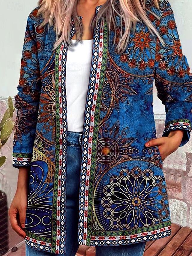 Livia™ | Vintage Casual Blume Bedruckte Jacke