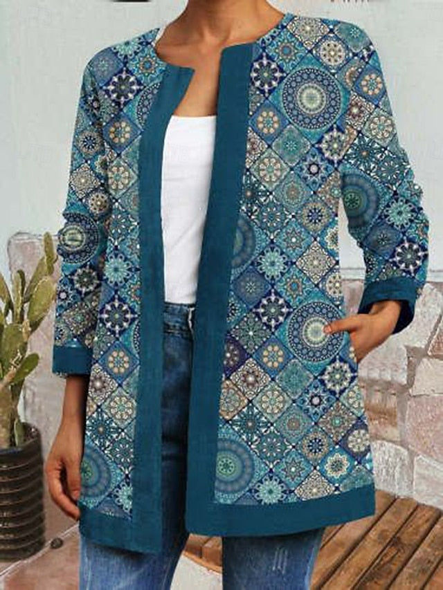 Livia™ | Vintage Casual Blume Bedruckte Jacke