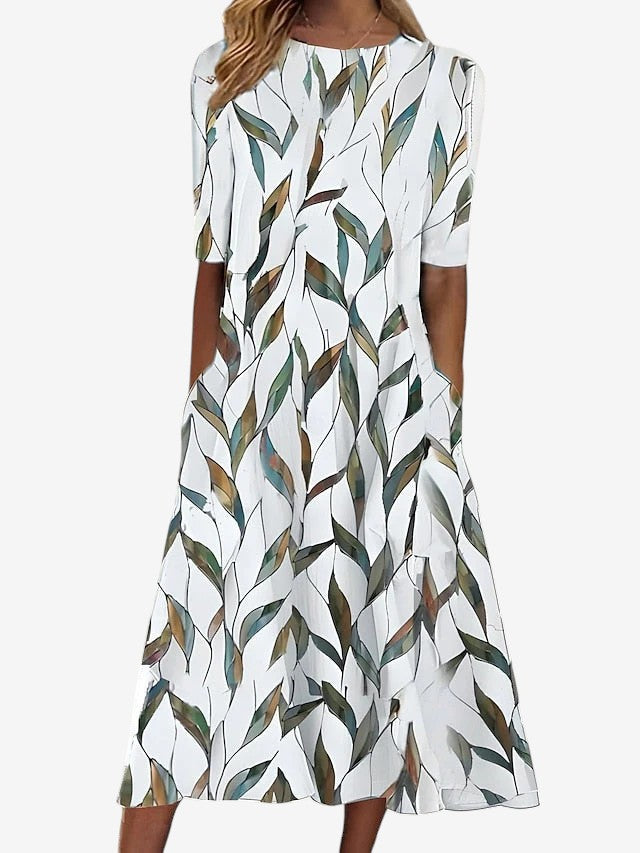 Aline™ | Lässiges Kleid aus elastischem Polyester