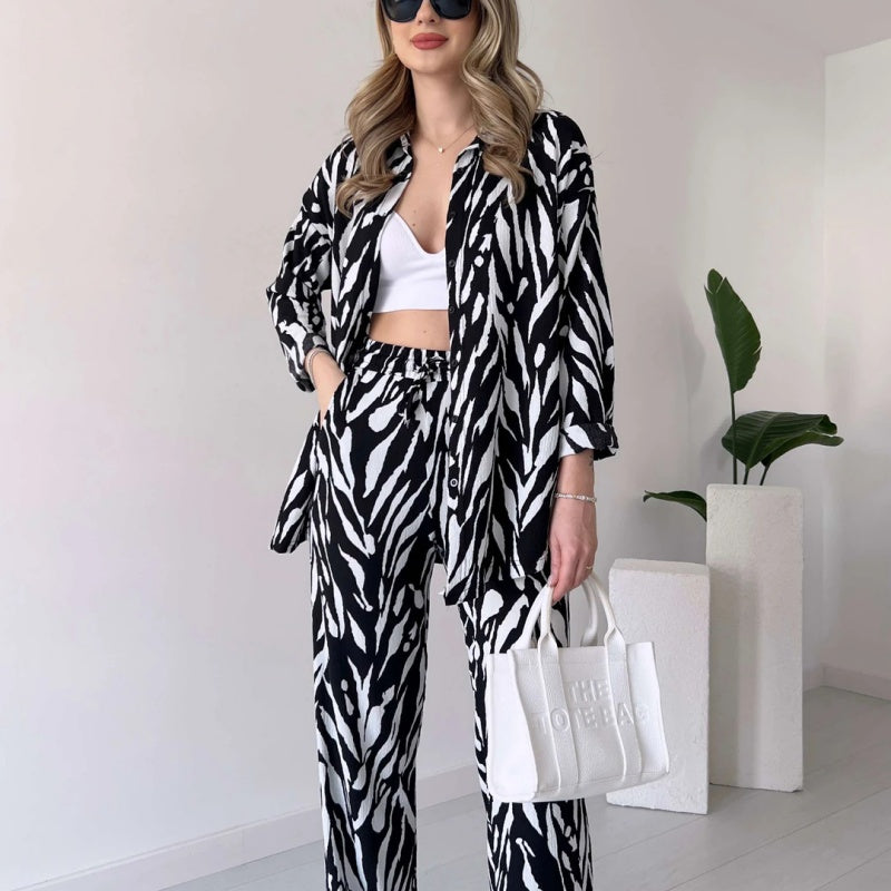 Ahri™ | Schickes Zebra-Druck Ensemble
