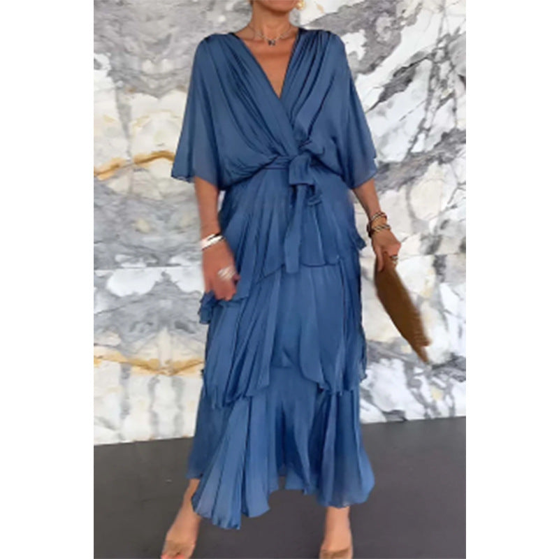 Nadime™ | Elegantes V-Ausschnitt Kleid