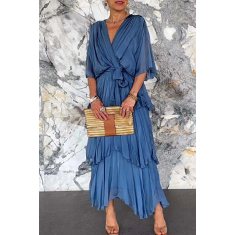 Nadime™ | Elegantes V-Ausschnitt Kleid