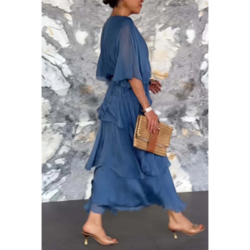 Nadime™ | Elegantes V-Ausschnitt Kleid