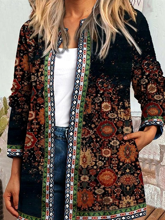 Livia™ | Vintage Casual Blume Bedruckte Jacke