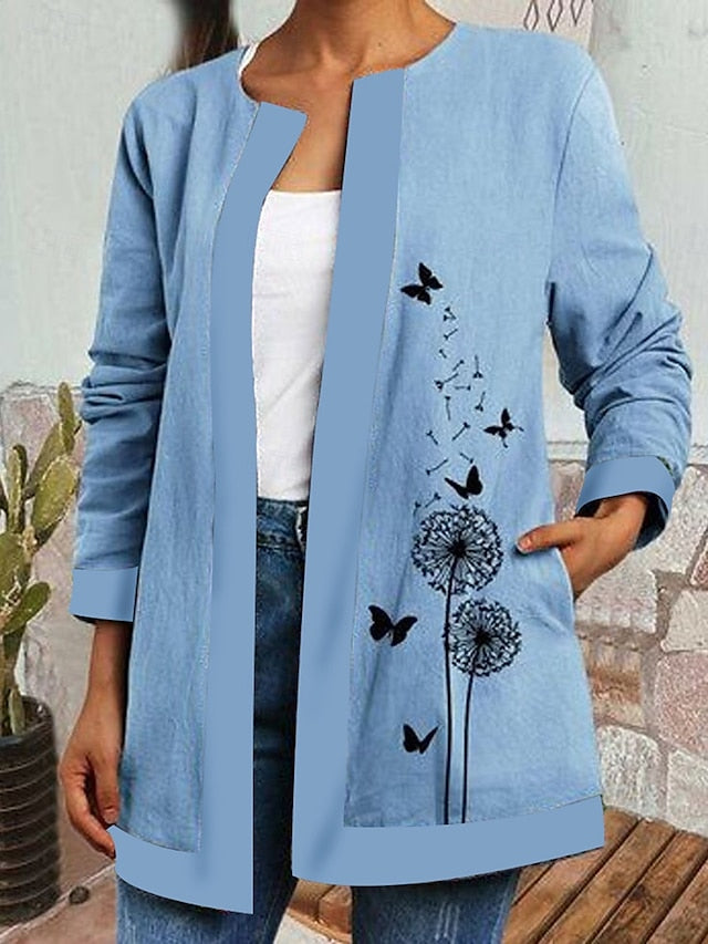 Livia™ | Vintage Casual Blume Bedruckte Jacke