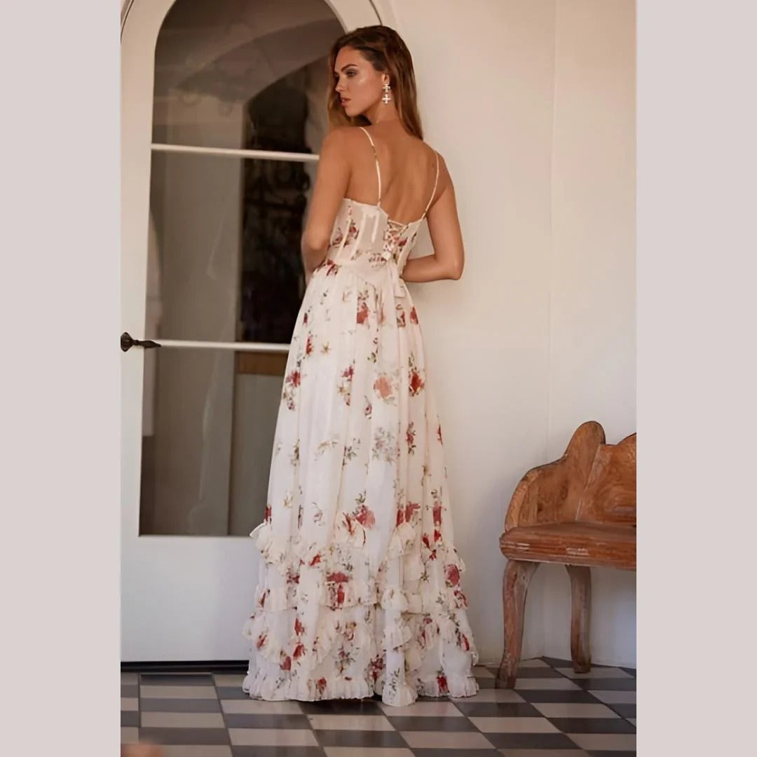 Sonja™ | Elegantes Midi-Kleid mit Blumenmuster