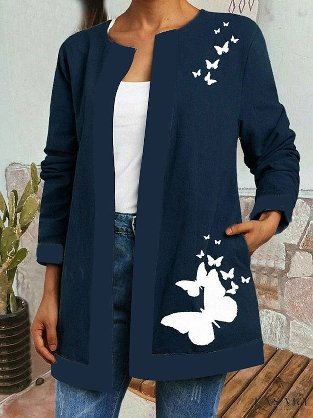 Livia™ | Vintage Casual Blume Bedruckte Jacke