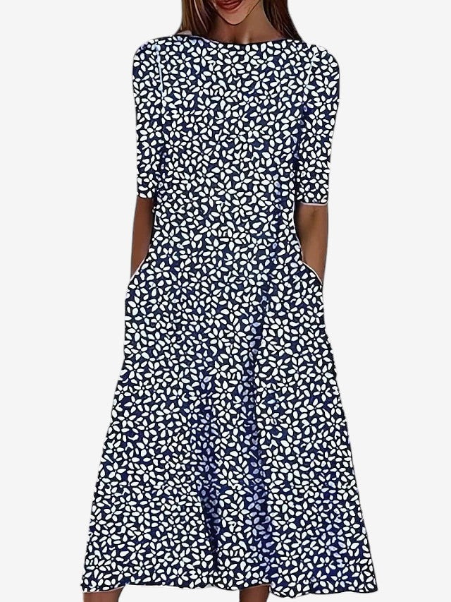 Aline™ | Lässiges Kleid aus elastischem Polyester